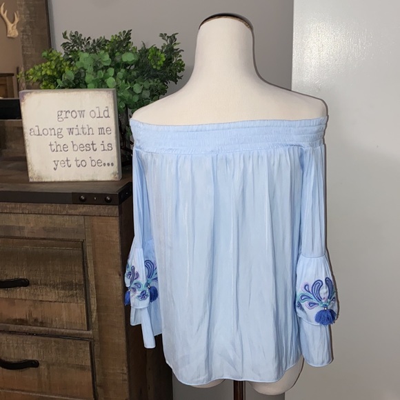 Lilly Pulitzer Tobyn Off the Shoulder top in Blue size XXS - Picture 7 of 13